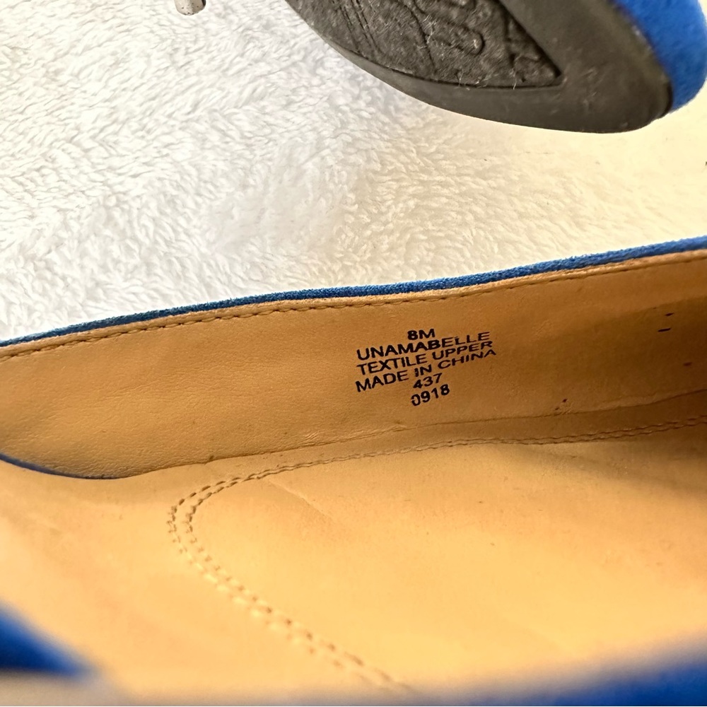 Unisa Royal Blue Suede Pointed-Toe Ankle Tie Heels - Picture 3 of 5